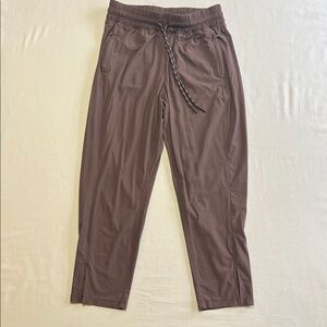 Women's Drawstring Track Joggers in Dark Brown